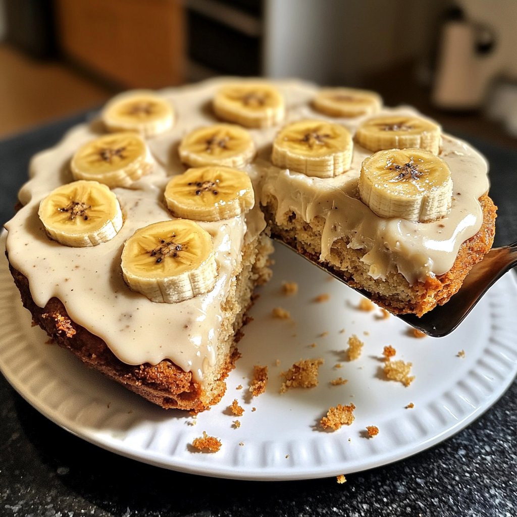Bananenkuchen mit Joghurt Glasur