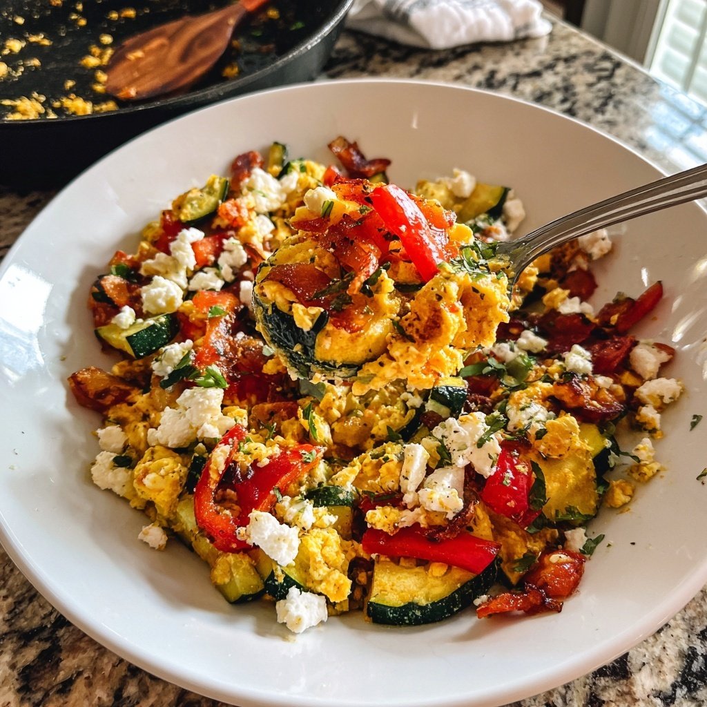 Gesund & Leicht Mediterrane Gemüsepfanne mit Feta