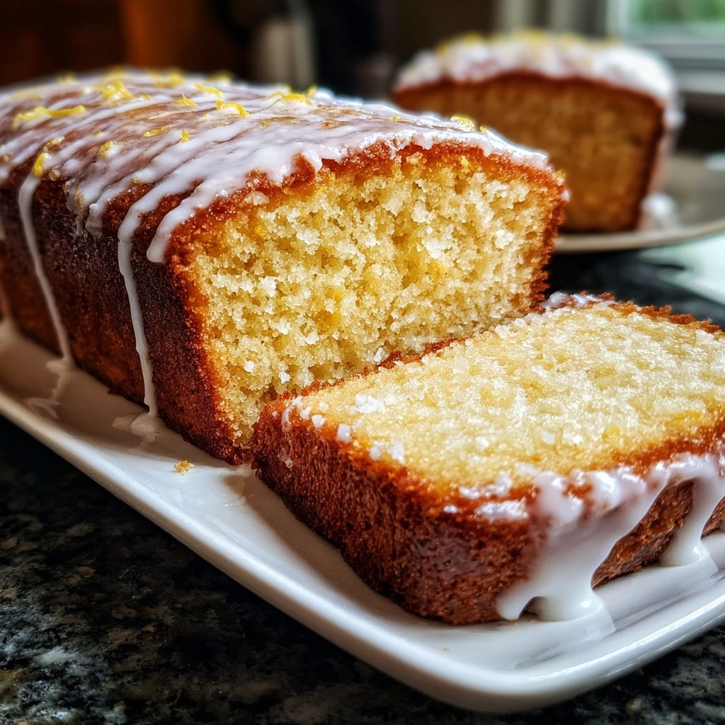 Zitronenkuchen mit Kokosglasur