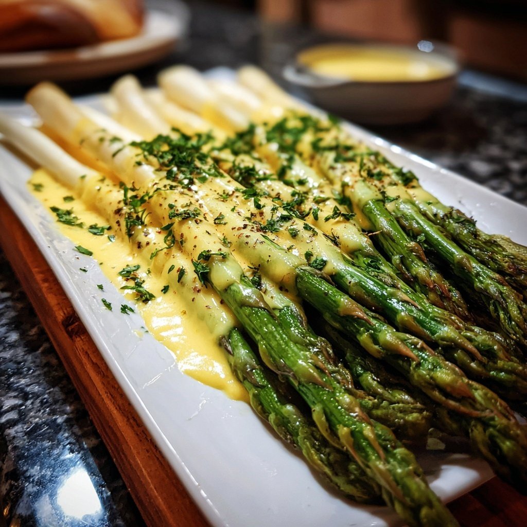 Grüner Spargel Mit Sauce Hollandaise Leicht