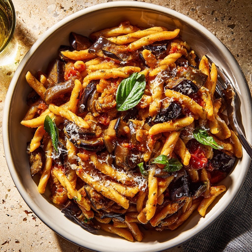 Internationale Küche Italienische Pasta alla Norma