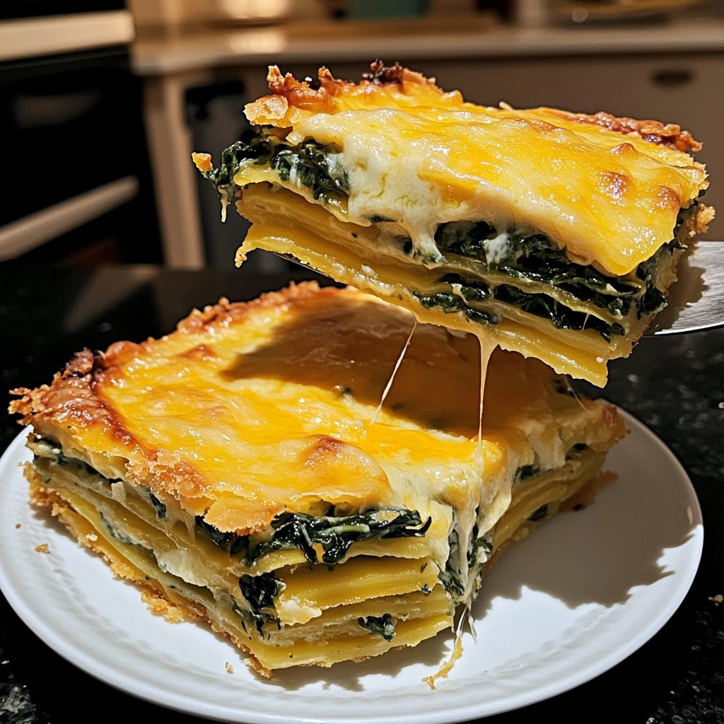 Kartoffelauflauf mit Spinat