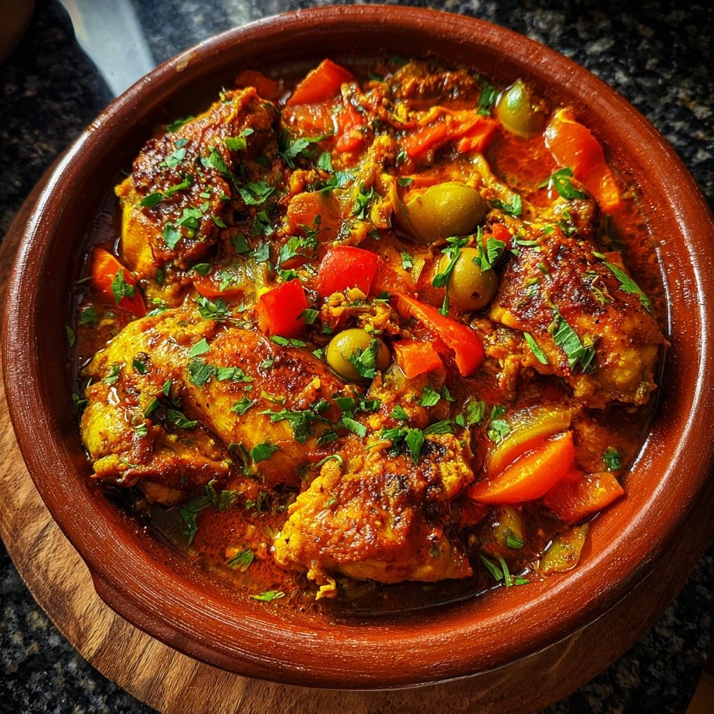 Internationale Küche Marokkanisches Hähnchen-Tagine