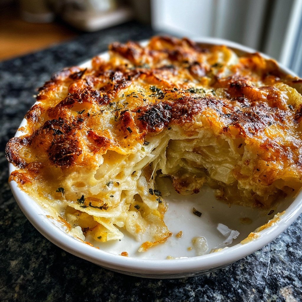 Kartoffelgratin mit Lauch