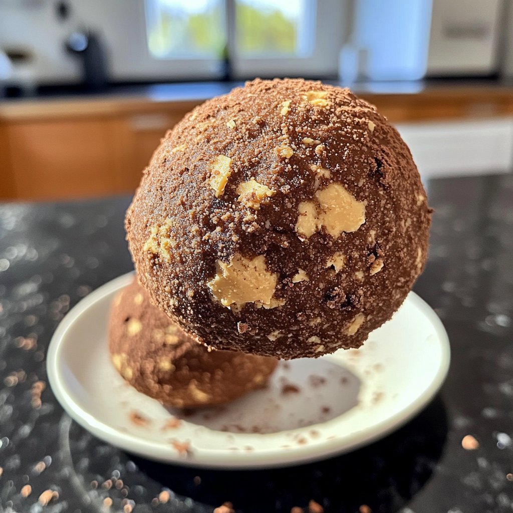 Protein Bällchen mit Erdnuss und Kakao