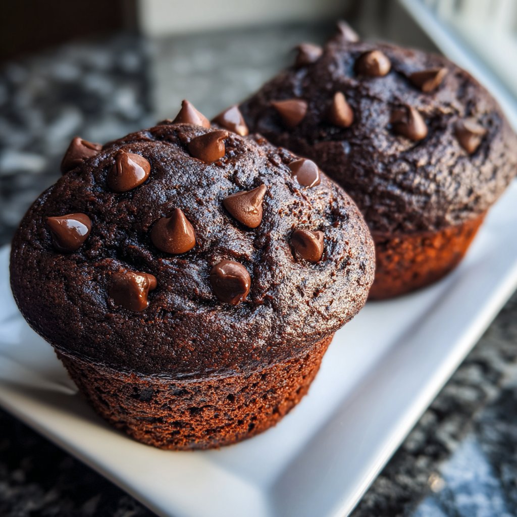 Saftige Schokomuffins aus einfachen Zutaten