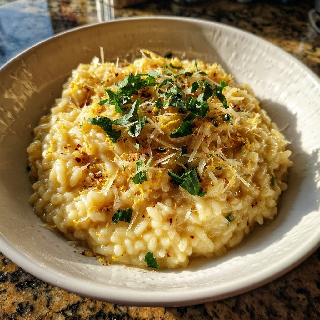 Risotto mit Zitrone und Parmesan