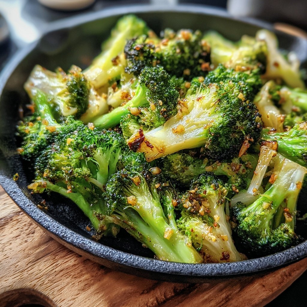 Brokkoli Pfanne Mit Knoblauch