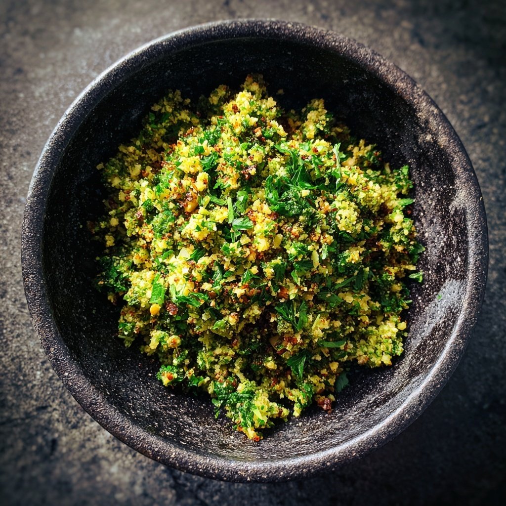 Blumenkohl Reis Mit Kräuter Pesto