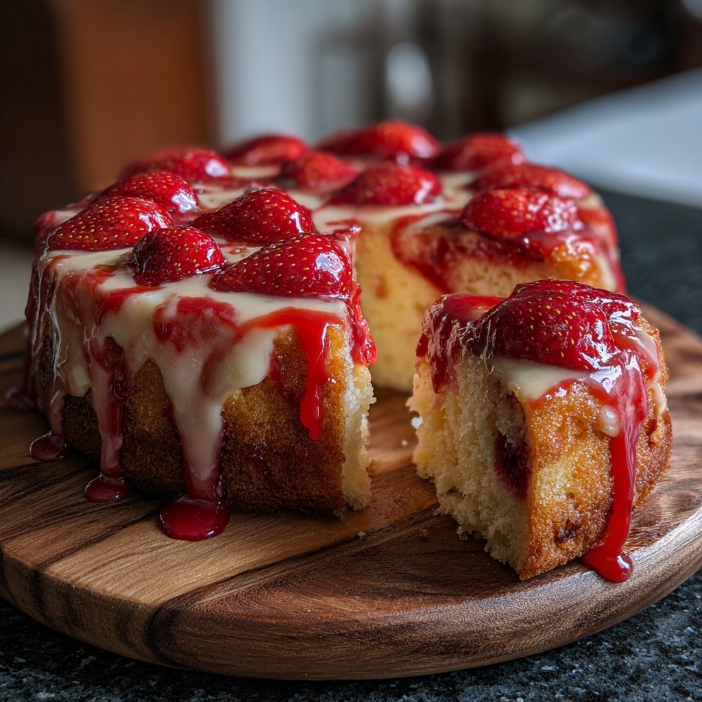 Saftiger Erdbeerkuchen Mit Vanillecreme