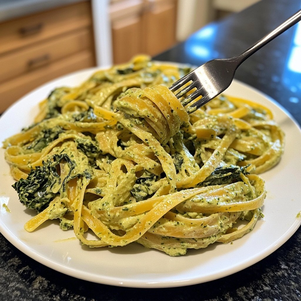 Green Goddess Pasta – mit Spinat und Grünkohl