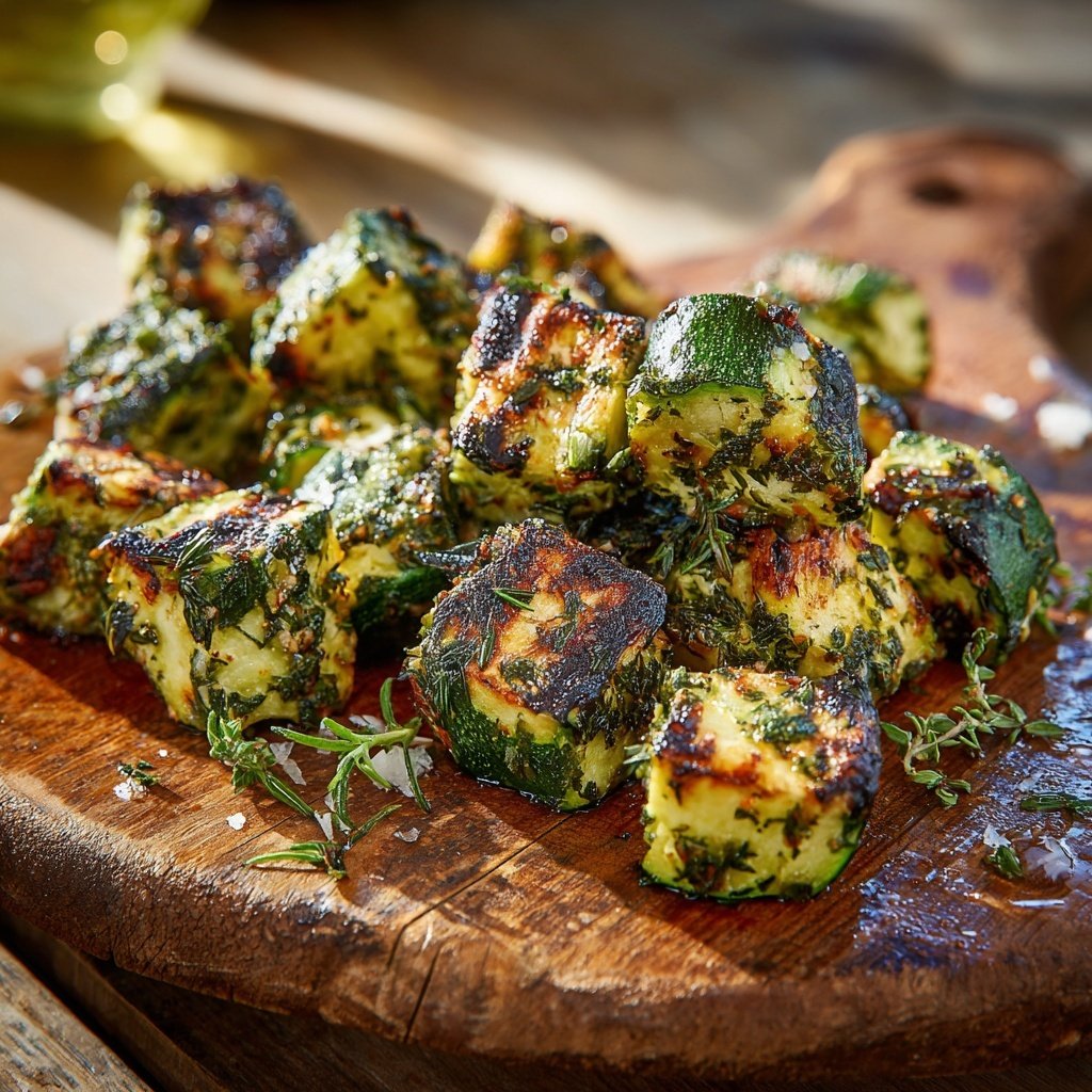 Grill Beilagen Mit Zucchini Würfeln