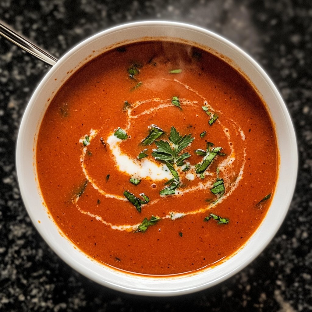 Tomatensuppe mit Sahne