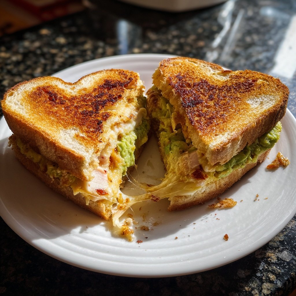 Herzförmige Sandwiches