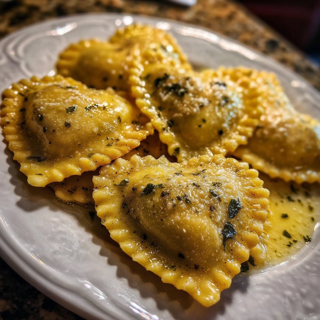 Herzförmige Ravioli mit Ricottafüllung